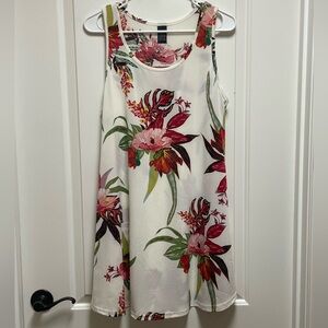 🌸 Lildy L / XL Floral Sleeveless Mini Sundress Resortwear Beach Pockets Boho